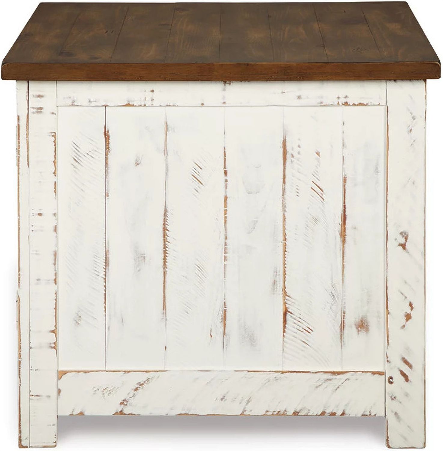 Wystfield White and Brown Rectangular End Table T4593