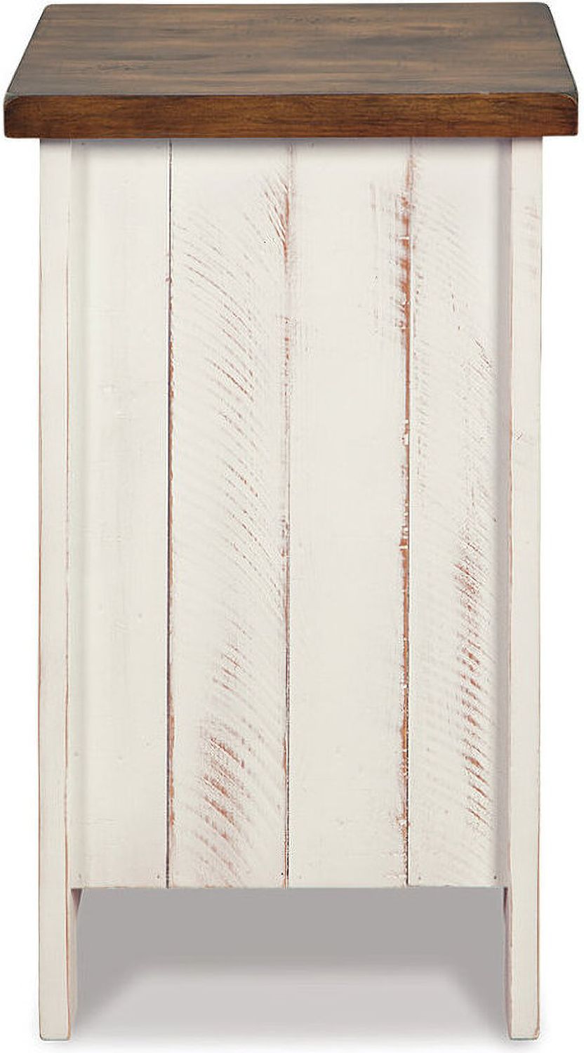 Wystfield White and Brown Chair Side End Table T4597
