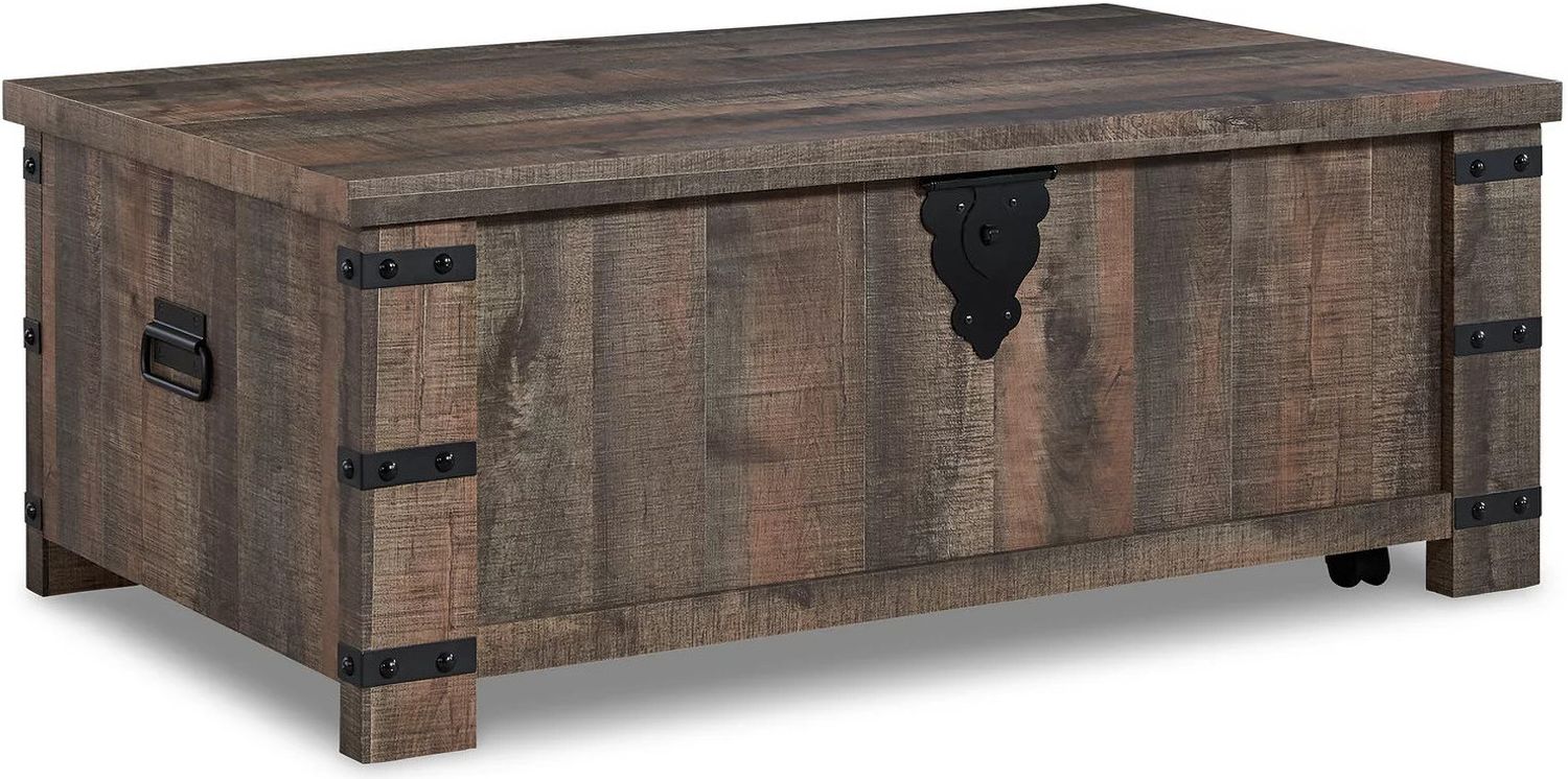 Hollum Rustic Brown Lift Top Cocktail Table T4669