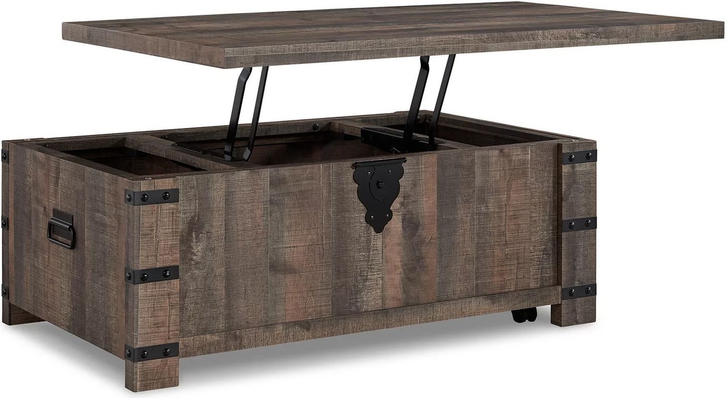 Hollum Rustic Brown Lift Top Cocktail Table T4669