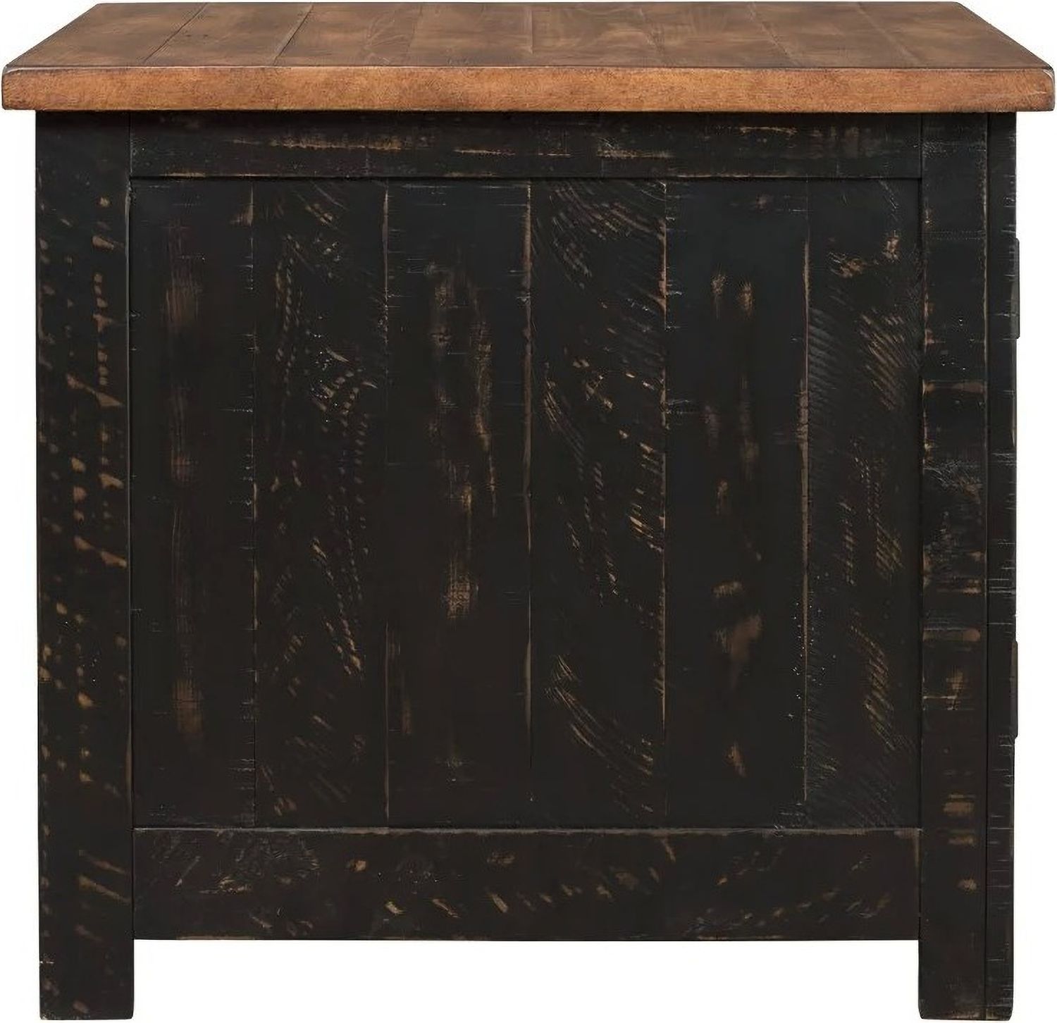Valebeck Black and Brown Rectangular End Table T4683