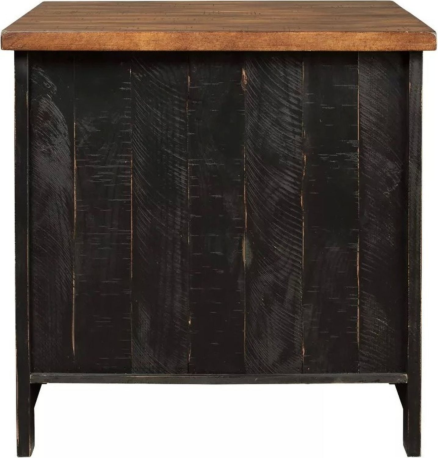 Valebeck Black and Brown Rectangular End Table T4683