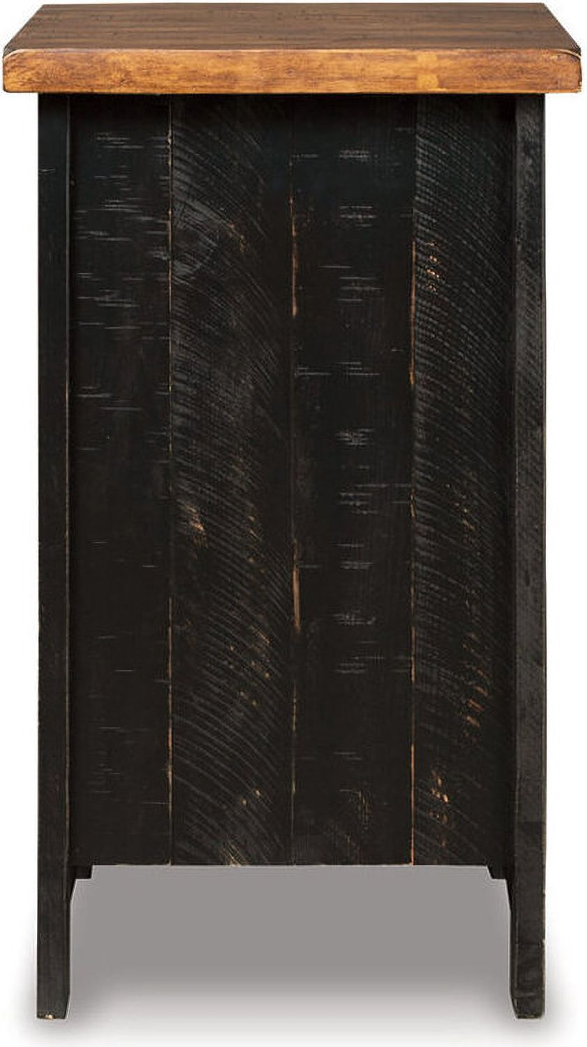 Valebeck Black and Brown Chair Side End Table T4687