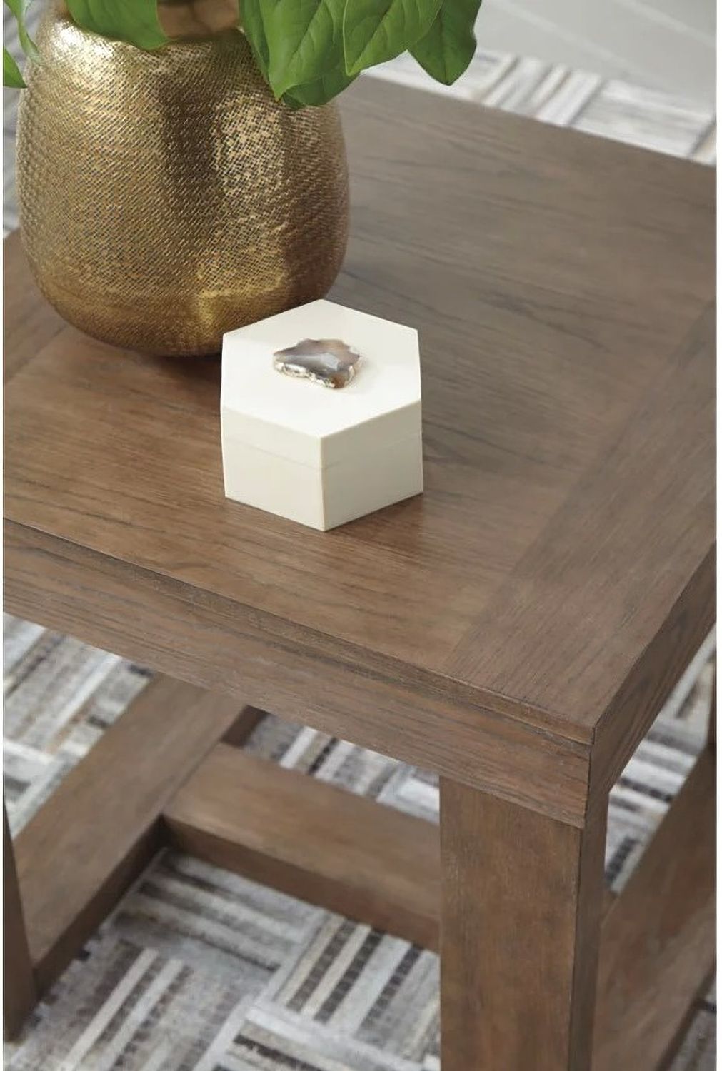 Cariton Gray Square End Table T4712
