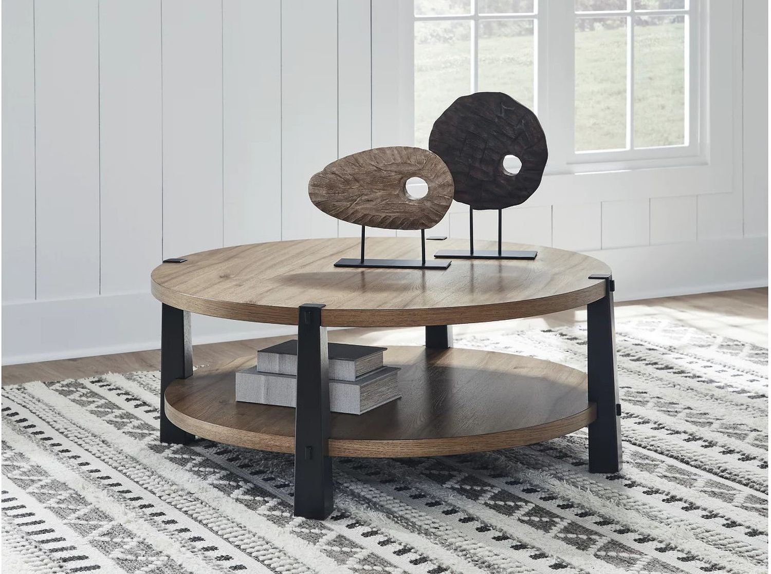 Ridgester Coffee Table In Light Brown and Black T5188