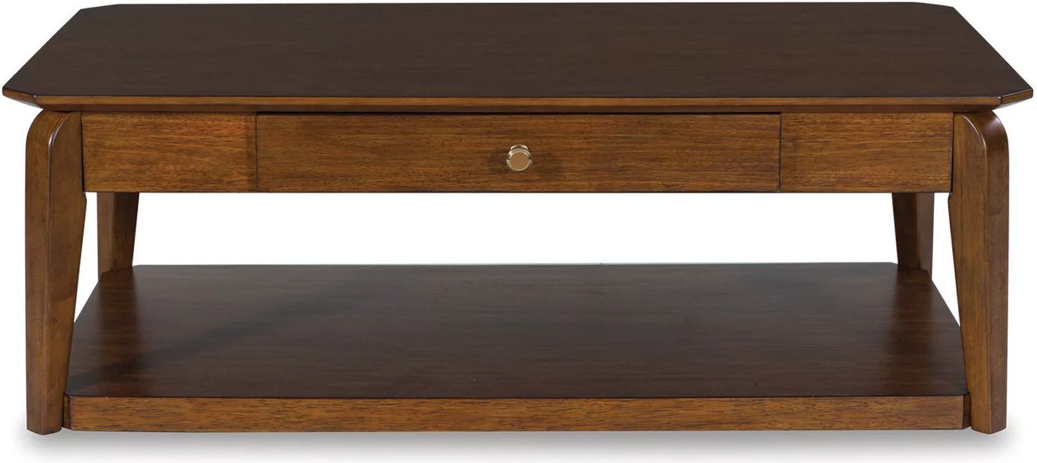 Trenmour Coffee Table In Medium Brown T5961