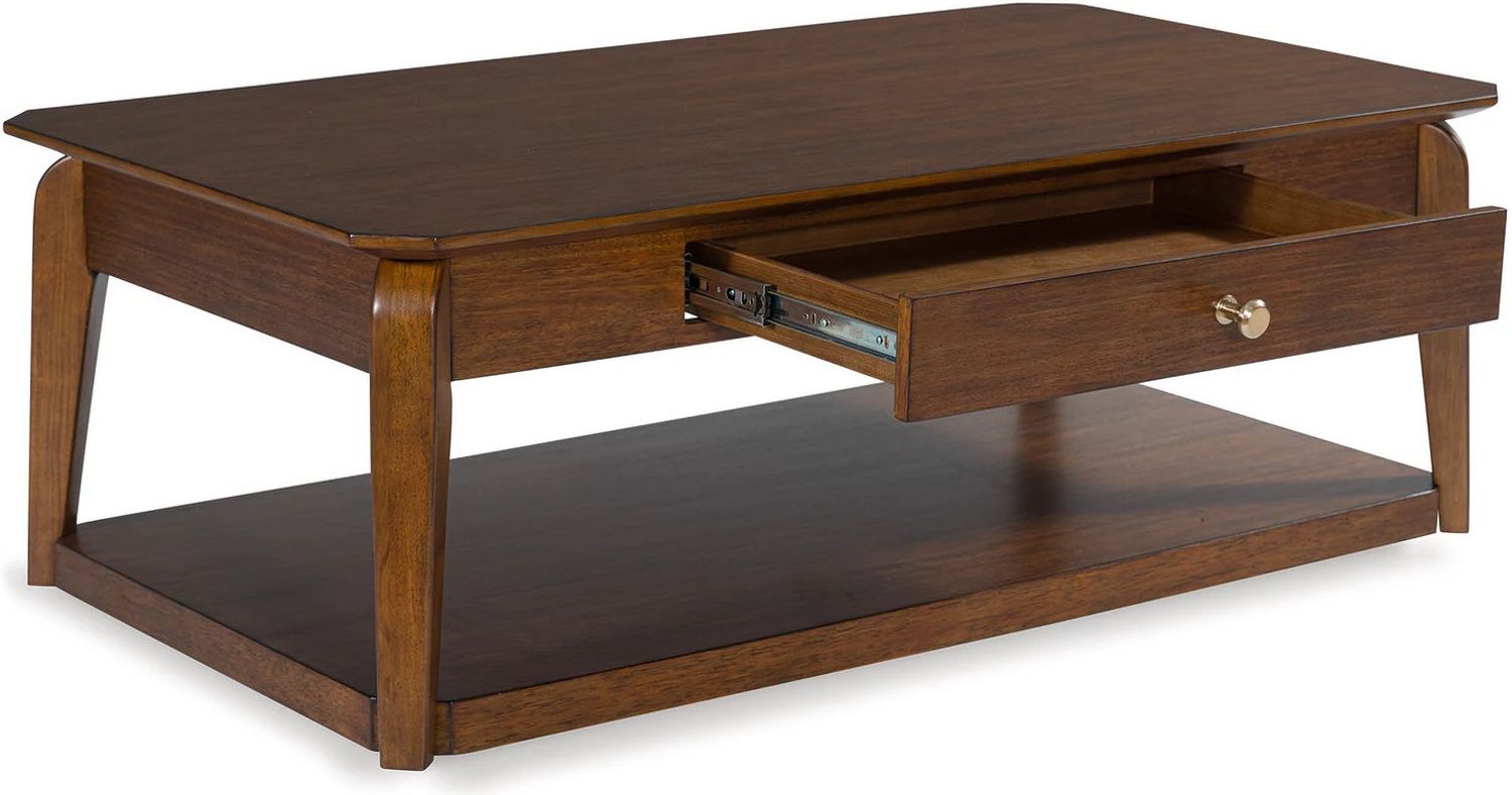 Trenmour Coffee Table In Medium Brown T5961