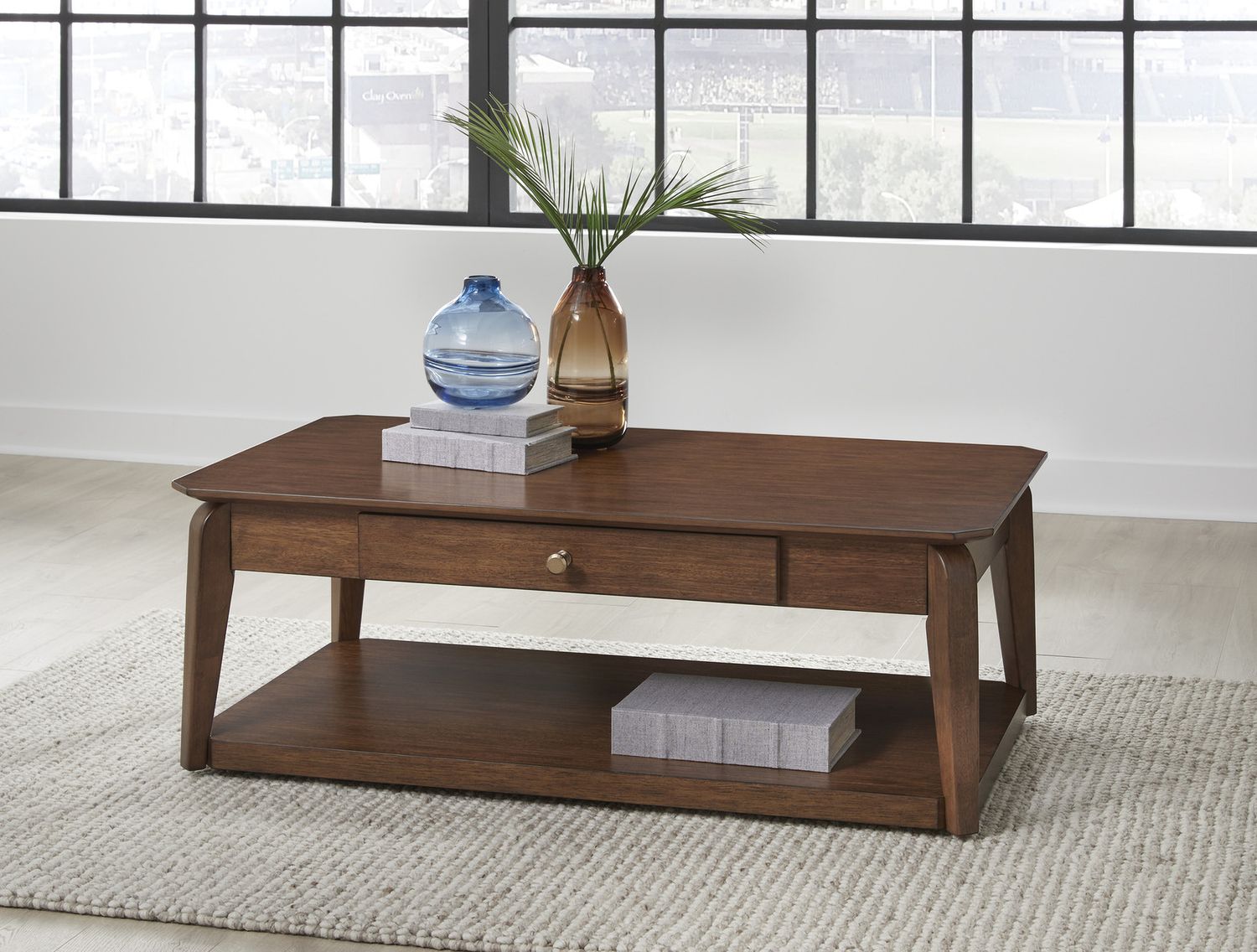 Trenmour Coffee Table In Medium Brown T5961