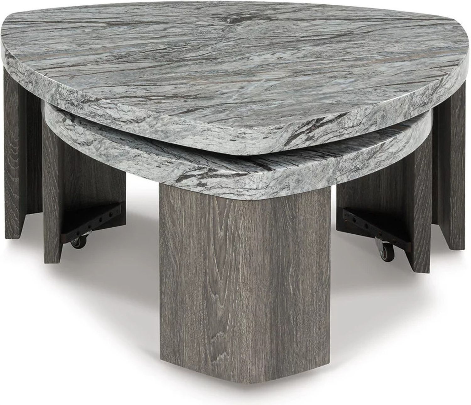 Surmour Stacked Coffee Table In Gray and Brown T6000