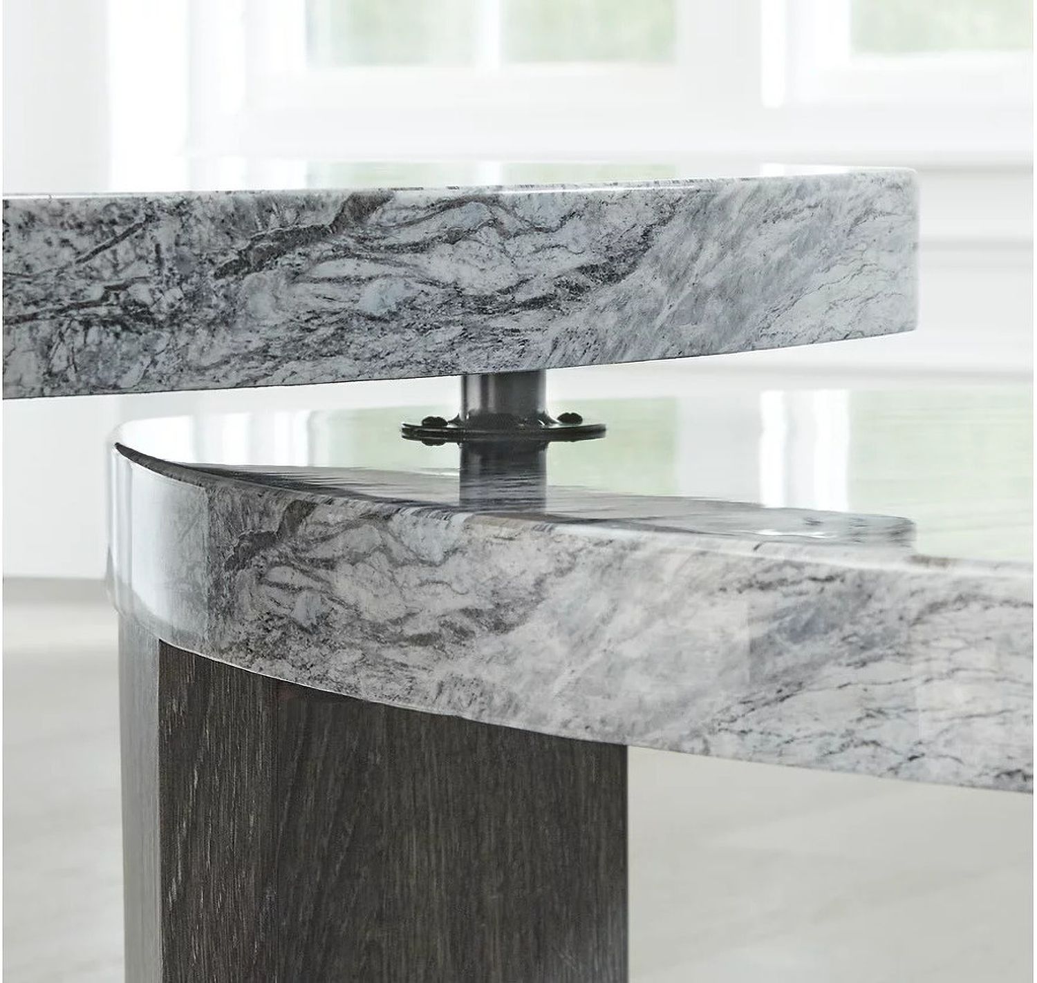 Surmour Stacked Coffee Table In Gray and Brown T6000