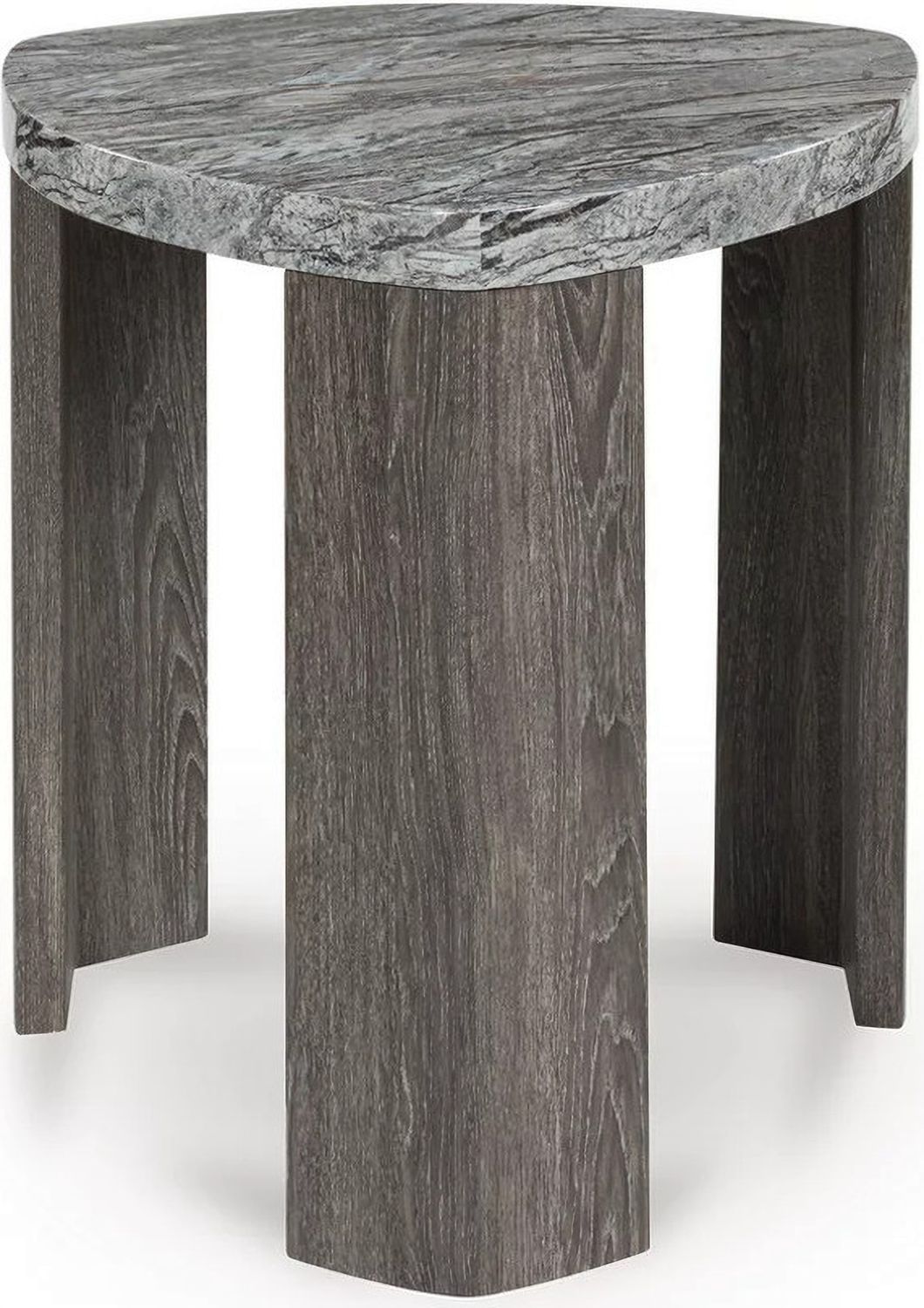 Surmour End Table In Gray and Brown T6006
