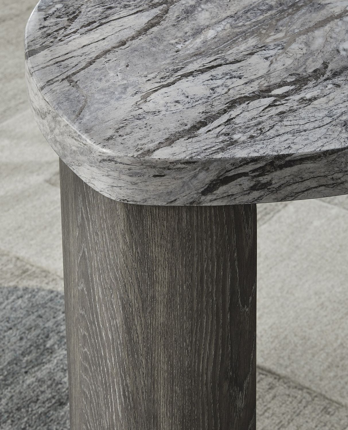 Surmour End Table In Gray and Brown T6006