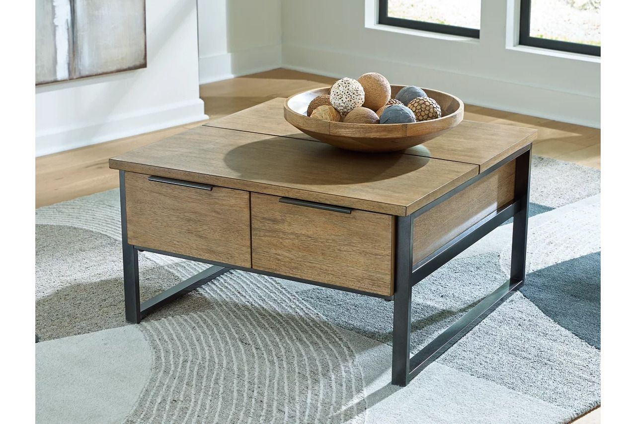 Montia Lift-Top Coffee Table In Light Brown T60200