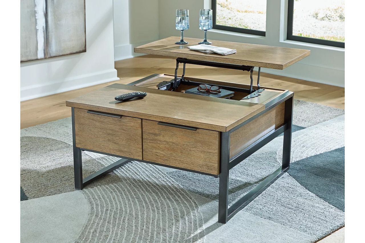 Montia Lift-Top Coffee Table In Light Brown T60200