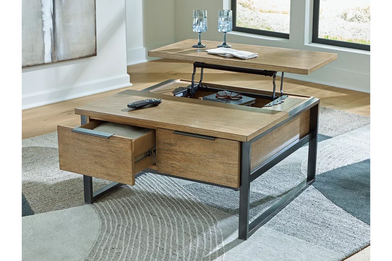 Montia Lift-Top Coffee Table In Light Brown T60200