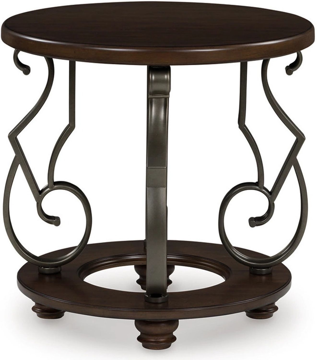 Frallyn End Table In Dark Brown T6236
