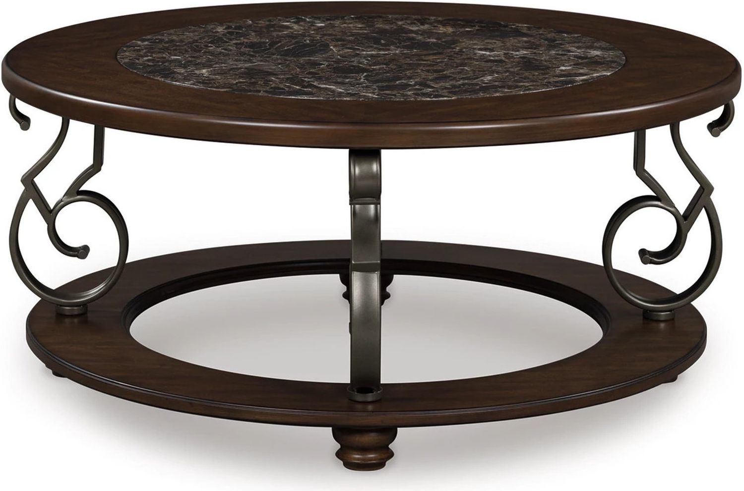 Frallyn Coffee Table In Dark Brown T6238