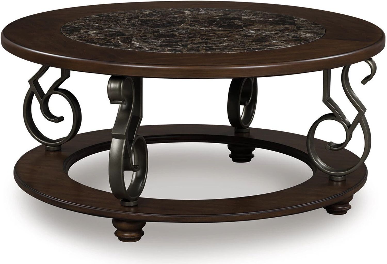 Frallyn Coffee Table In Dark Brown T6238