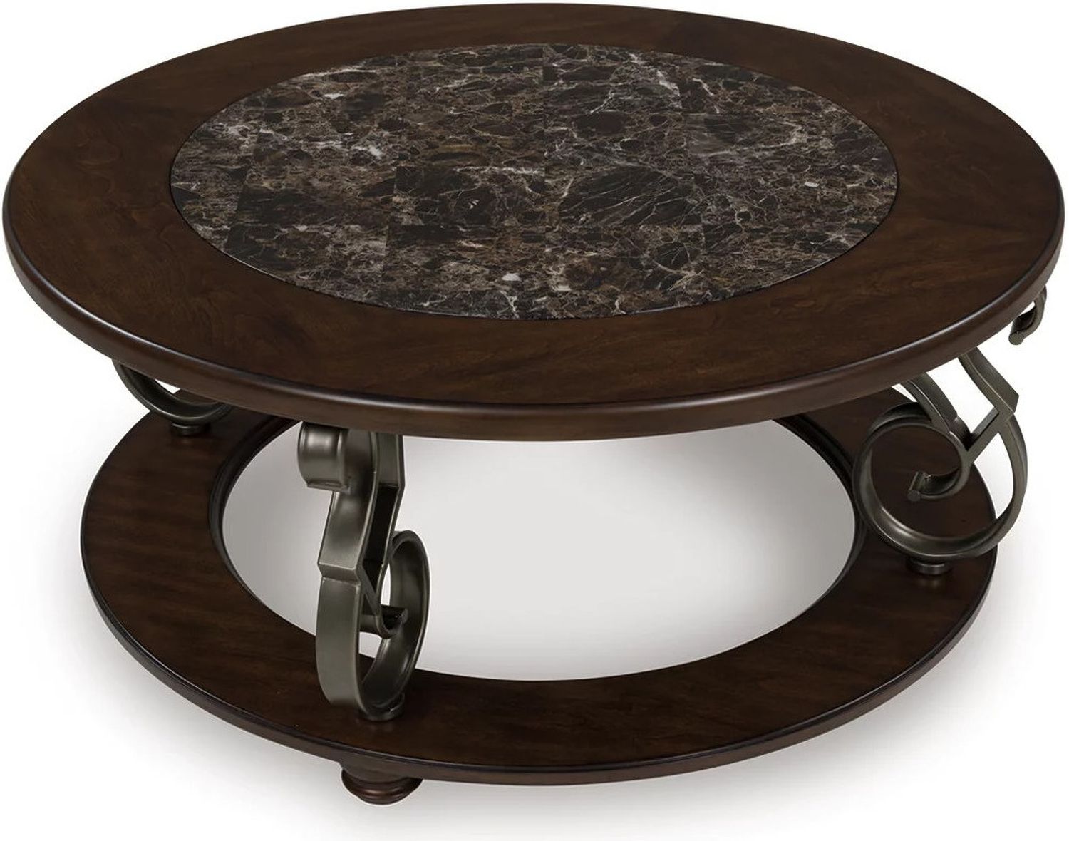 Frallyn Coffee Table In Dark Brown T6238