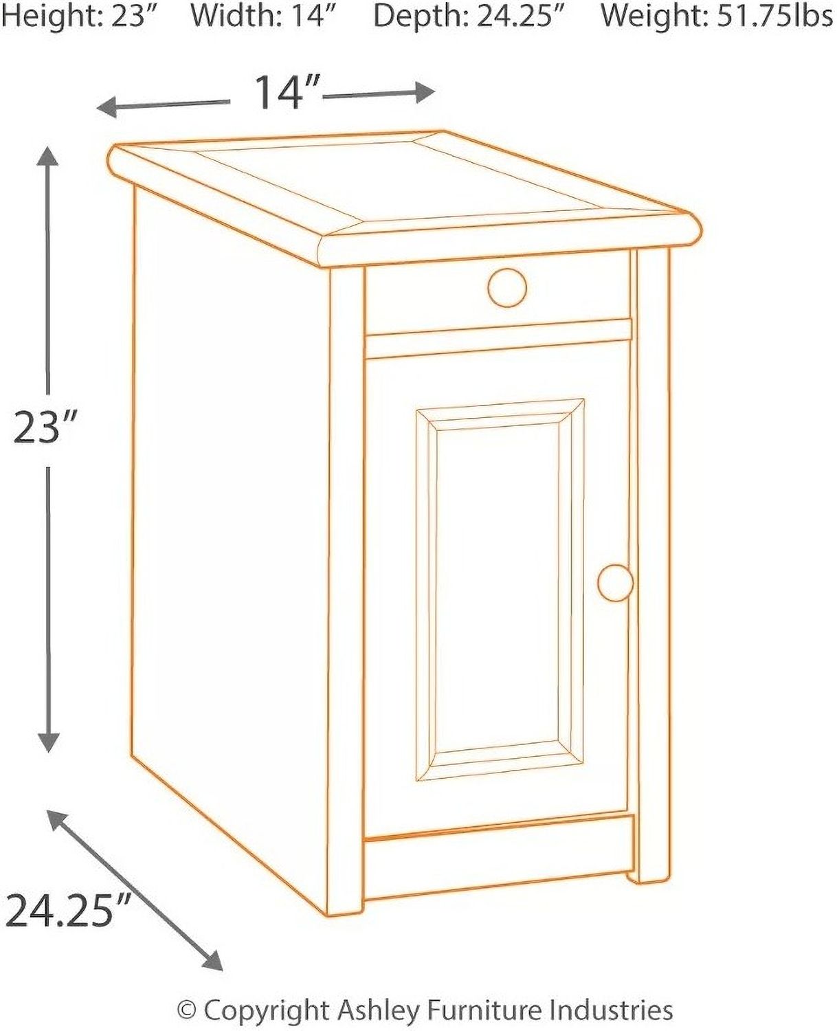 Bolanburg Weathered Gray Chair Side End Table T6377