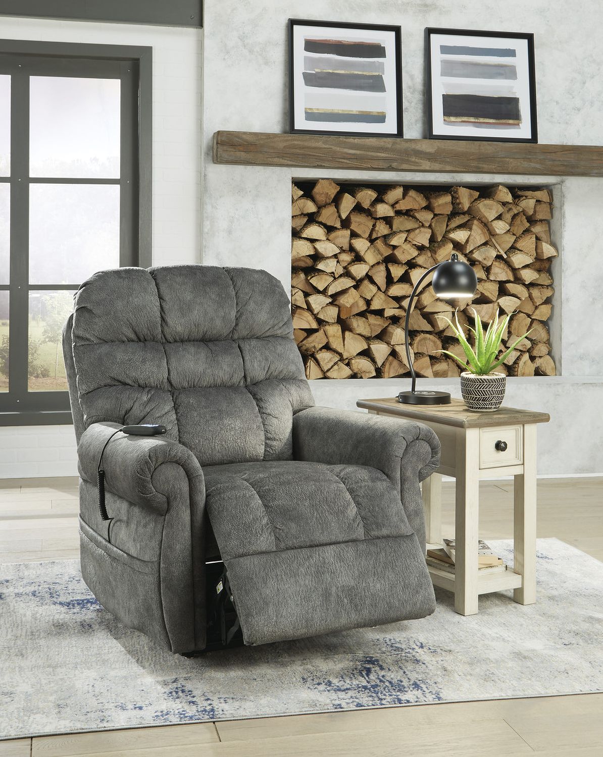 Bolanburg Weathered Gray Chair Side End Table T6377