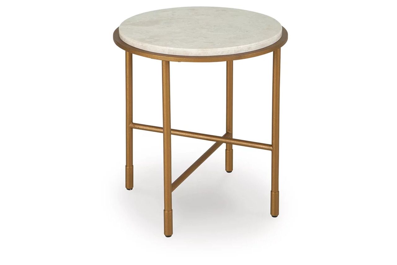 Alben End Table In Antique Gold T6436