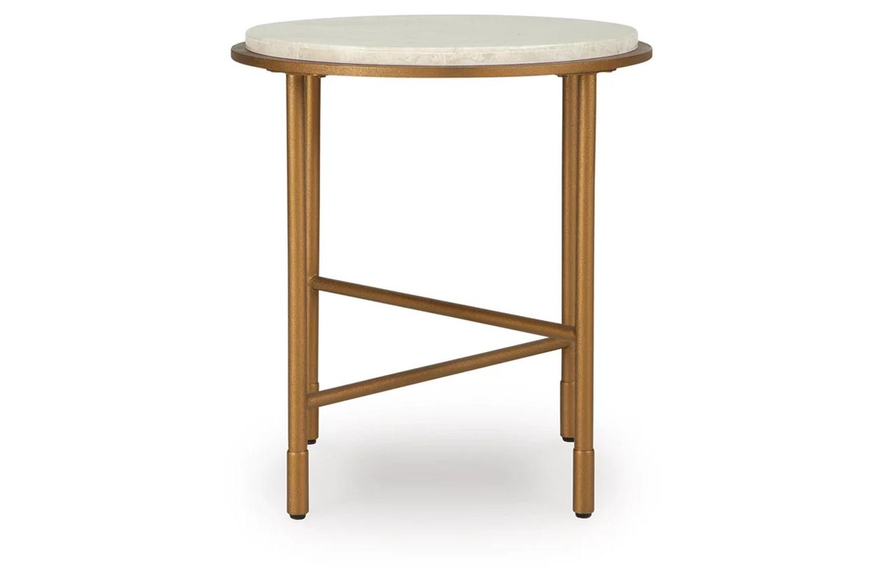 Alben End Table In Antique Gold T6436