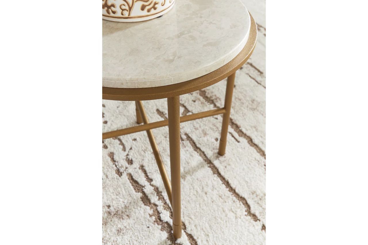 Alben End Table In Antique Gold T6436