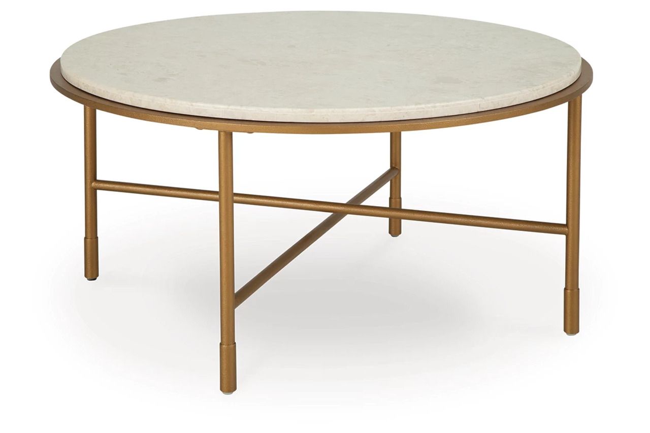 Alben Coffee Table In Antique Gold T6438
