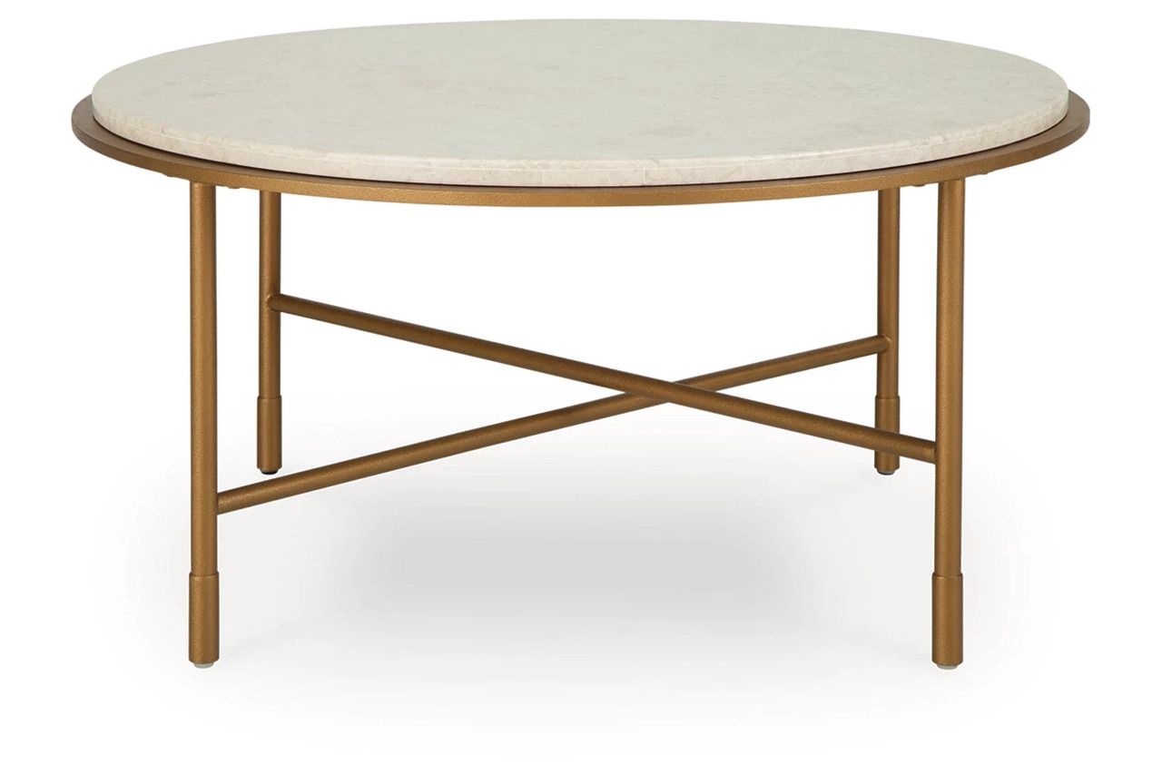 Alben Coffee Table In Antique Gold T6438