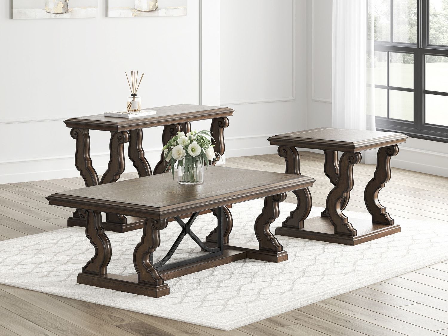 Maylee Coffee Table In Dark Brown T6471