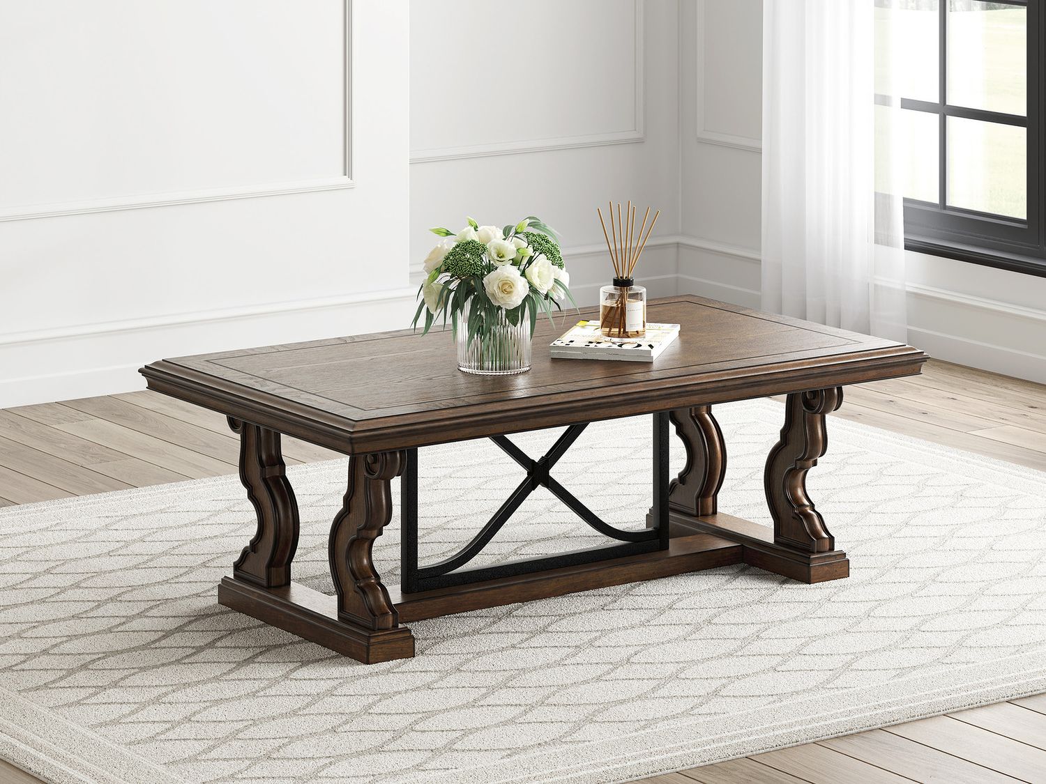 Maylee Coffee Table In Dark Brown T6471