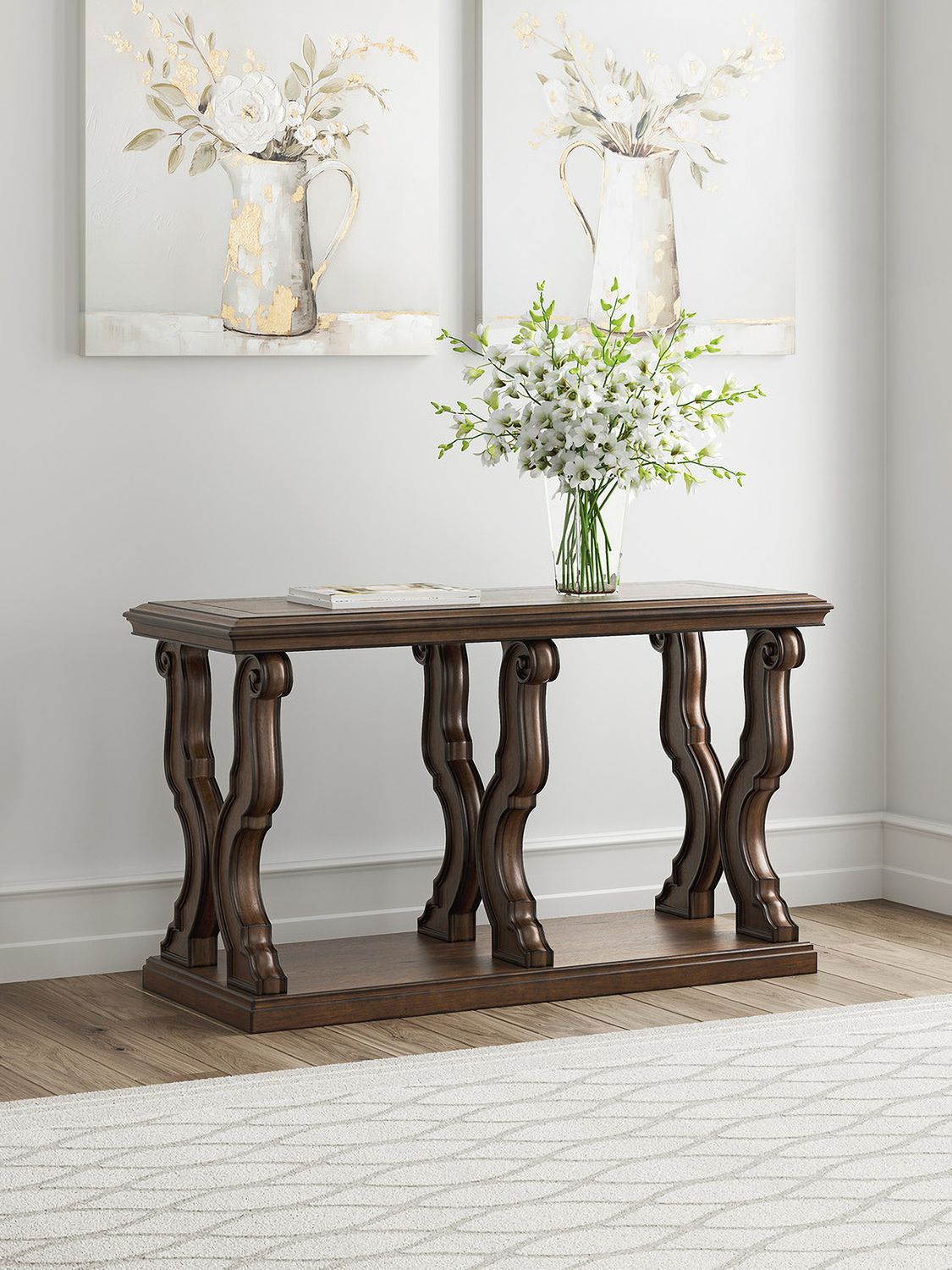 Maylee Sofa Table In Dark Brown T6474