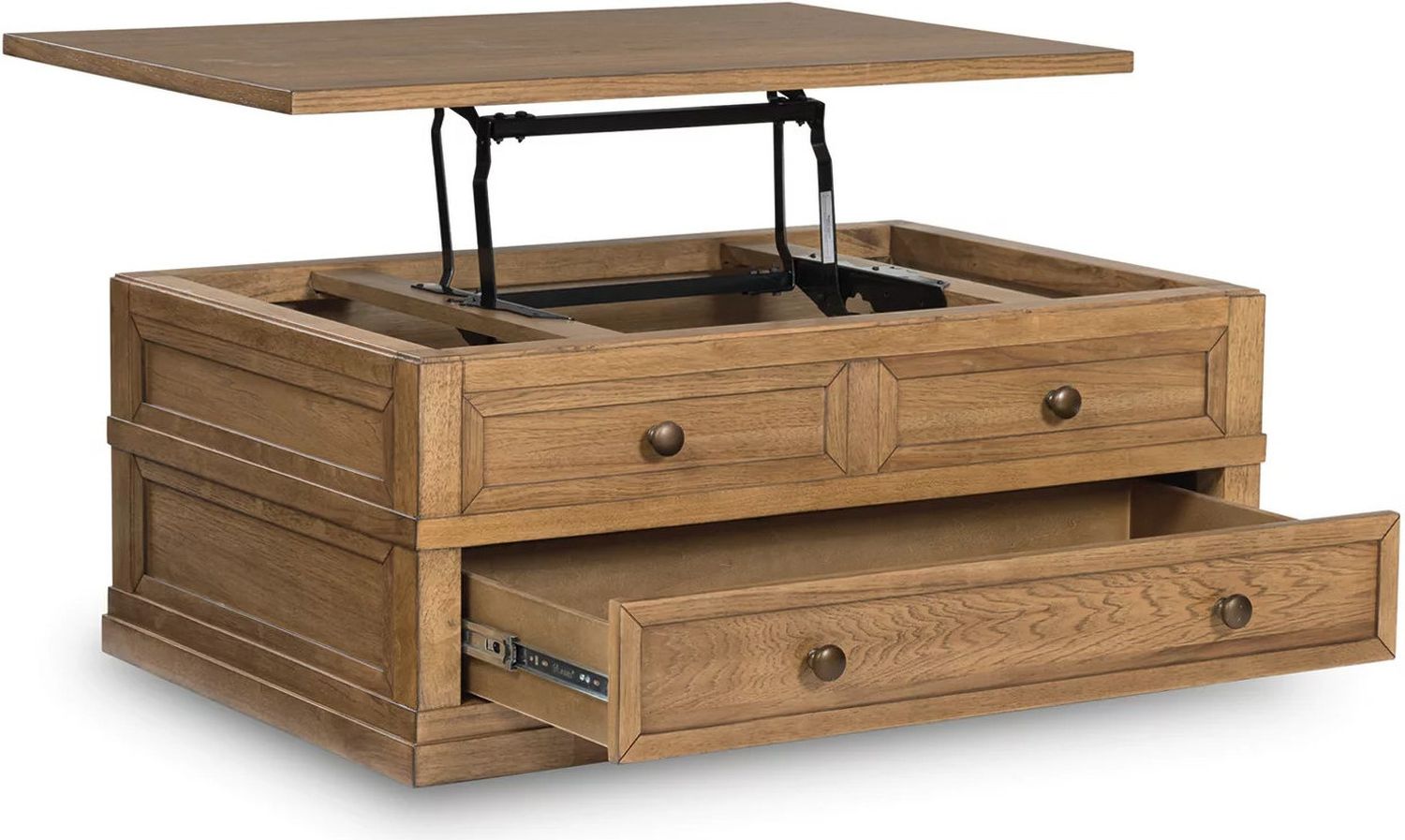 Sharlance Lift-Top Coffee Table In Light Brown T6559