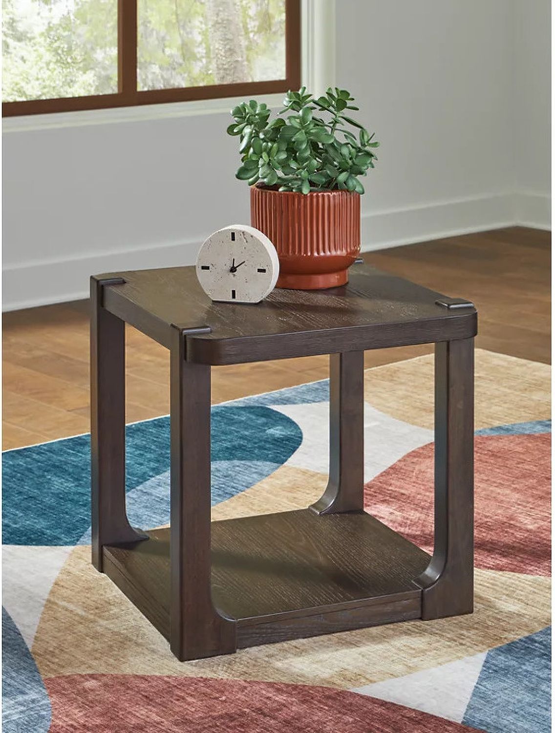 Breckington End Table In Dark Brown T6563