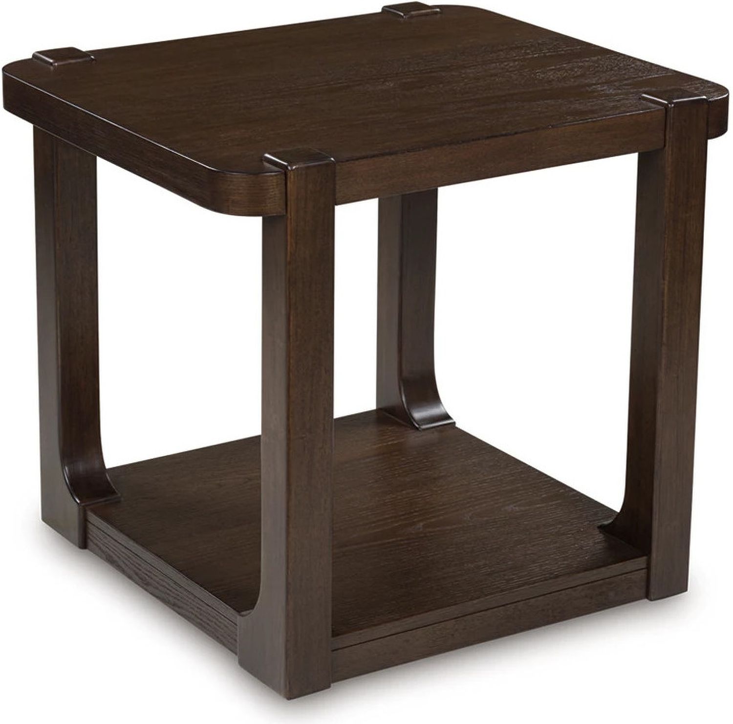 Breckington End Table In Dark Brown T6563