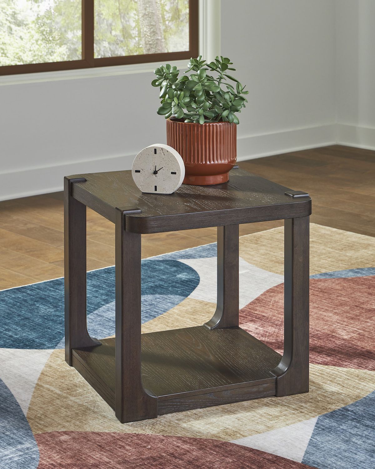 Breckington End Table In Dark Brown T6563
