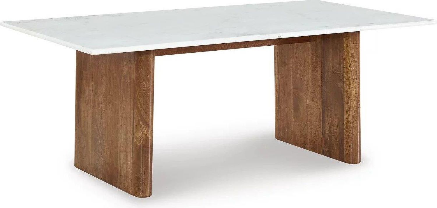 Isanti Coffee Table In Light Brown and White T6621