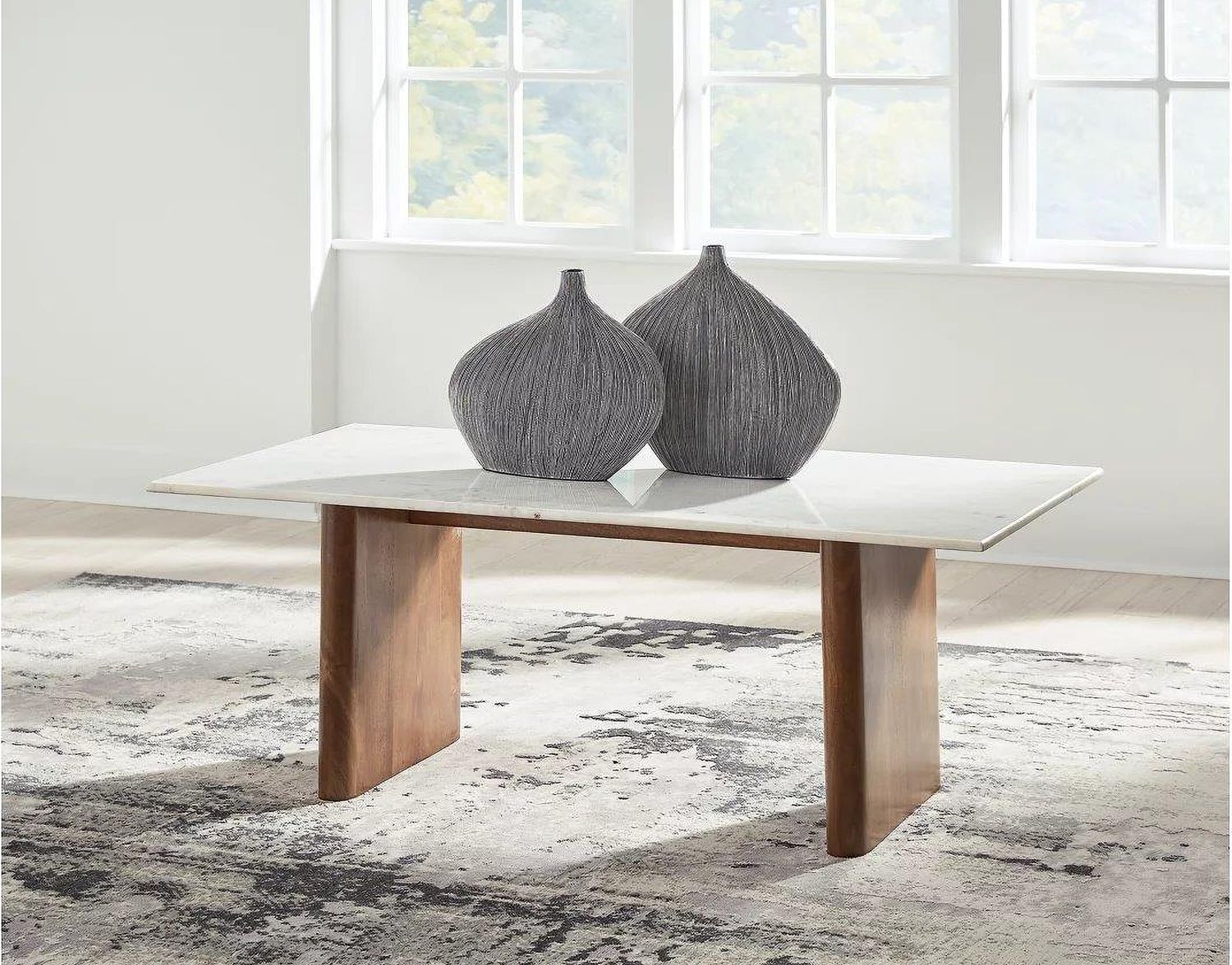 Isanti Coffee Table In Light Brown and White T6621