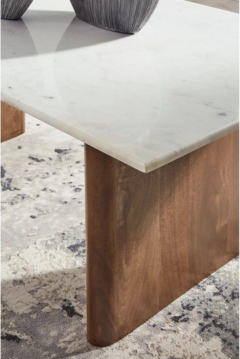 Isanti Coffee Table In Light Brown and White T6621