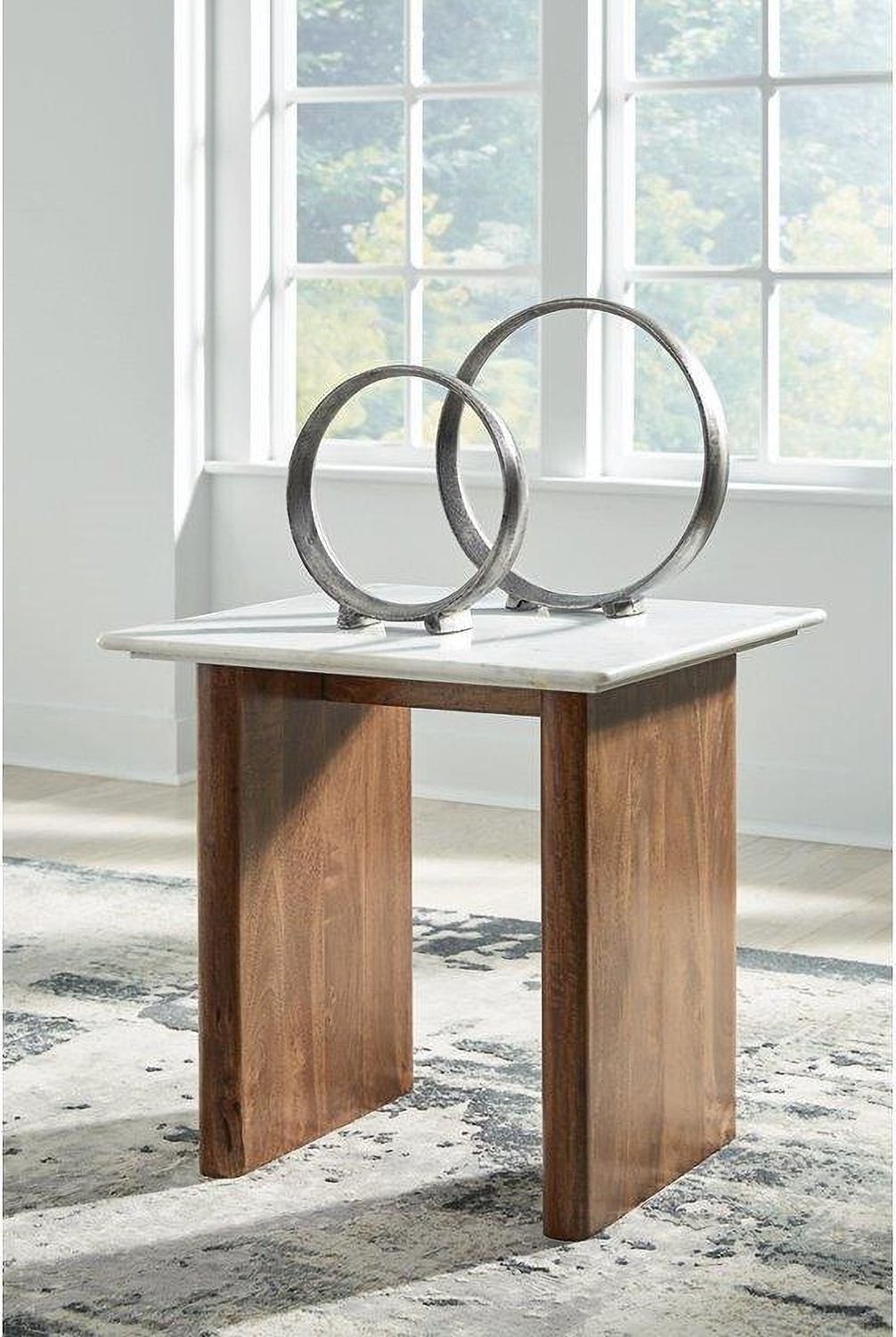 Isanti End Table In Light Brown and White T6623