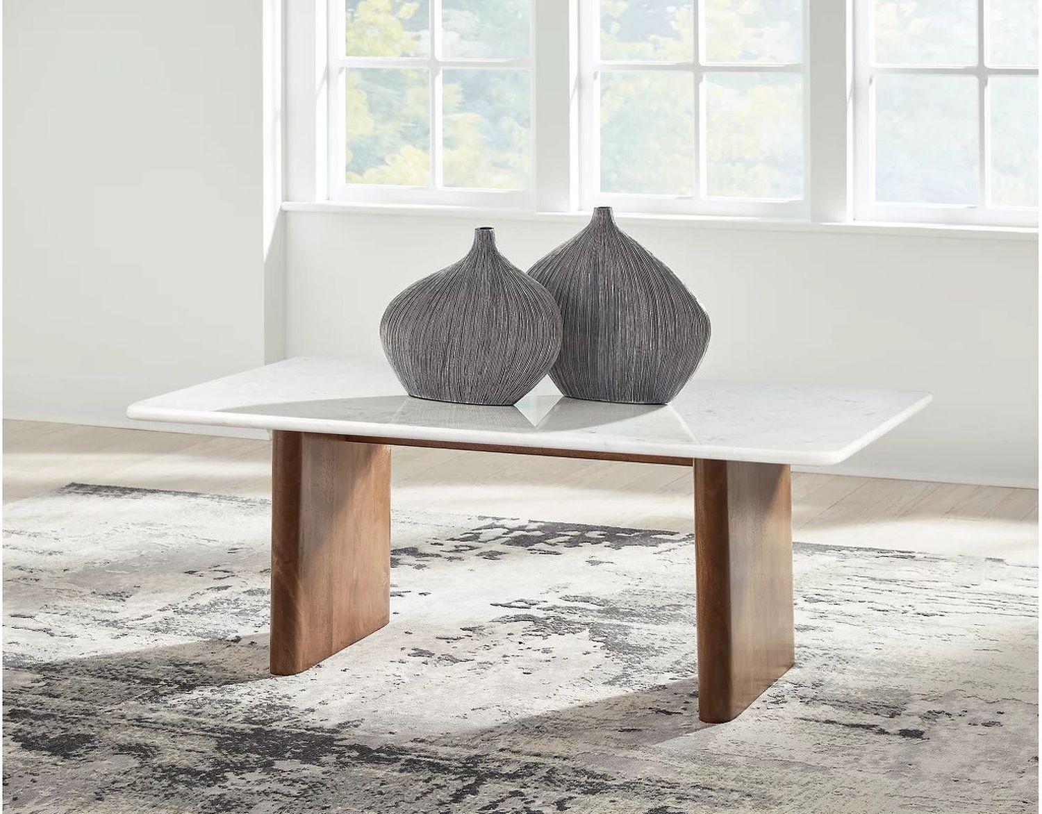 Isanti Occasional Table Set In Light Brown and White T662T1