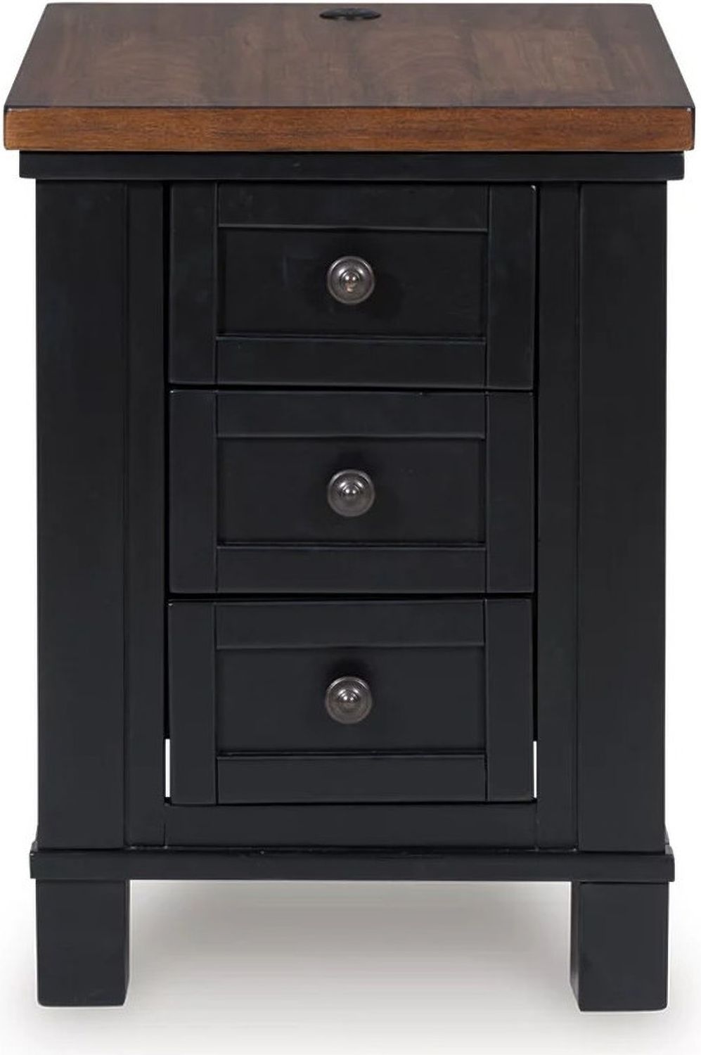 Wildenauer Chairside End Table In Brown and Black T6647