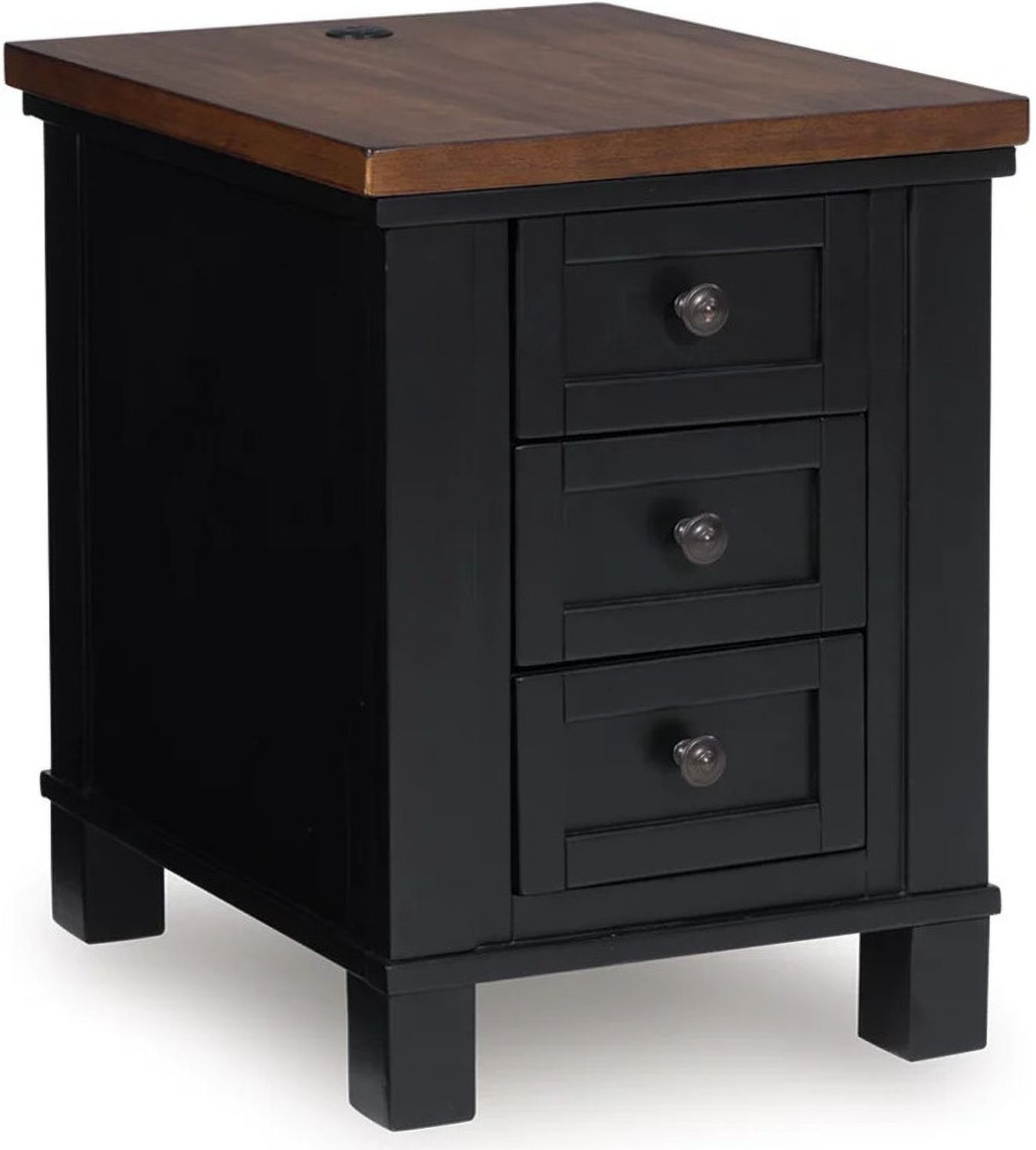Wildenauer Chairside End Table In Brown and Black T6647