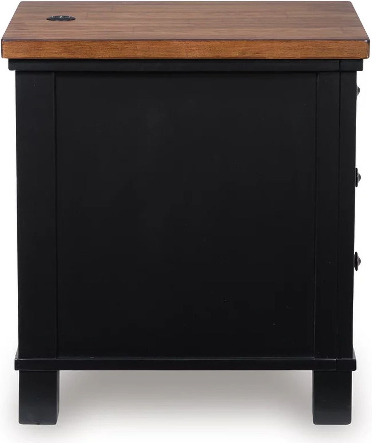 Wildenauer Chairside End Table In Brown and Black T6647