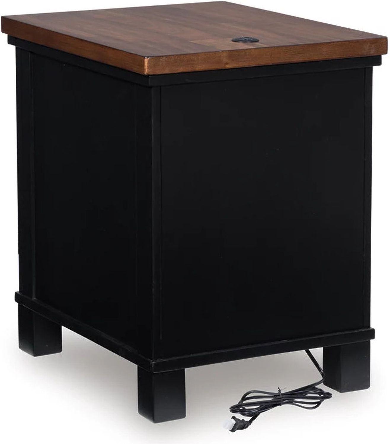 Wildenauer Chairside End Table In Brown and Black T6647