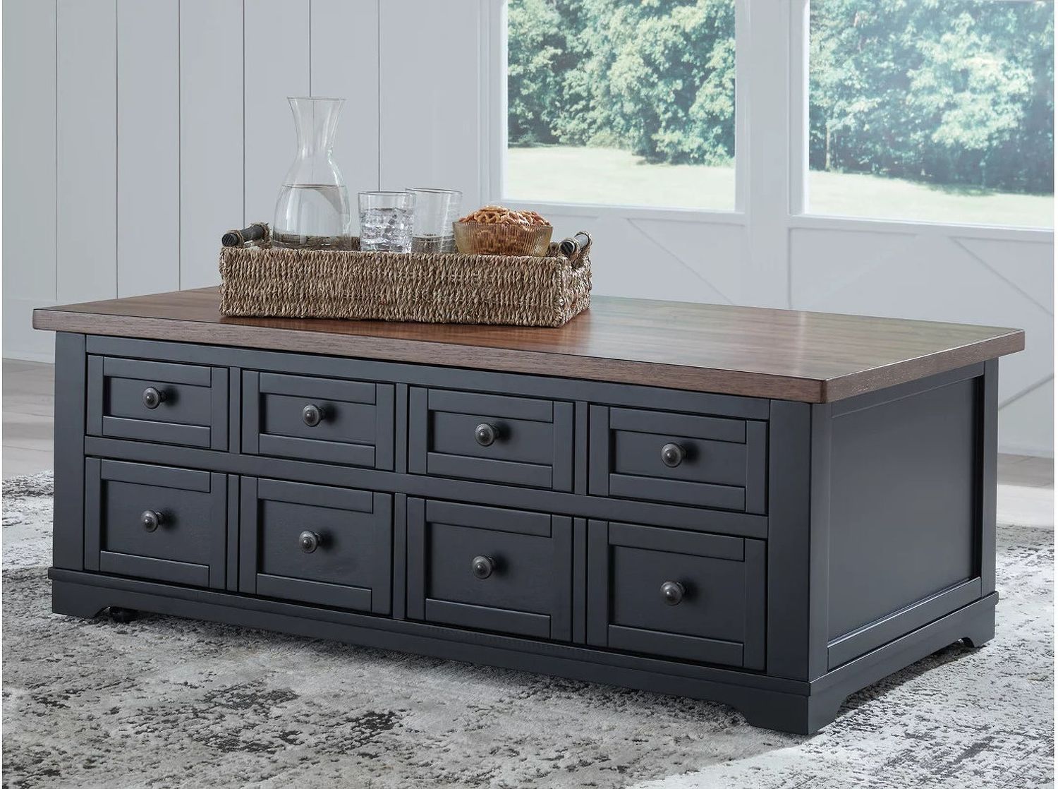Wildenauer Lift-Top Coffee Table In Brown and Black T6649
