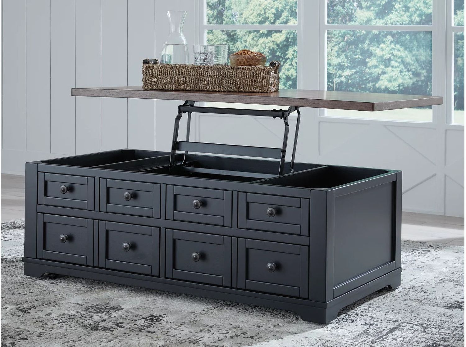 Wildenauer Lift-Top Coffee Table In Brown and Black T6649