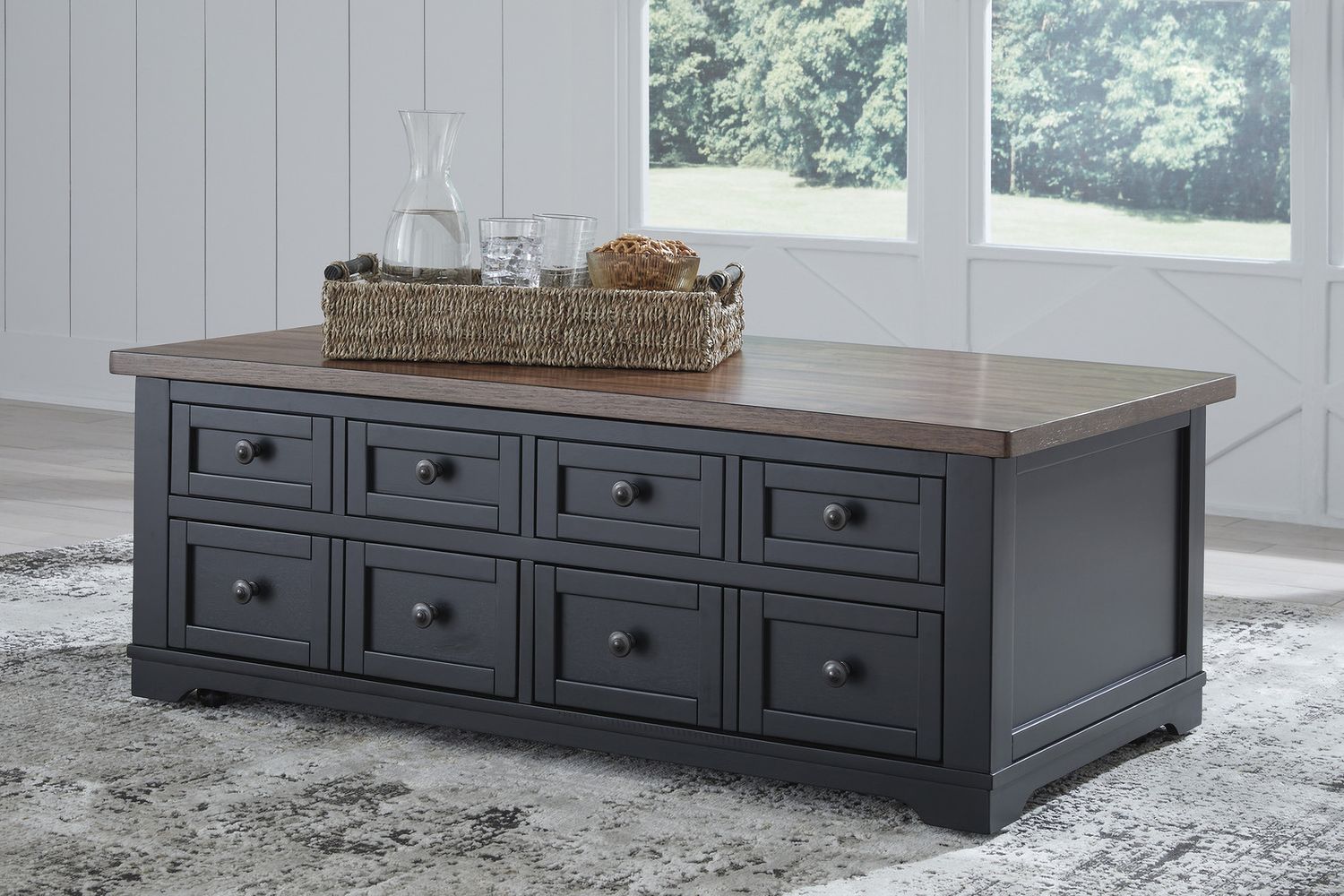 Wildenauer Lift-Top Coffee Table In Brown and Black T6649