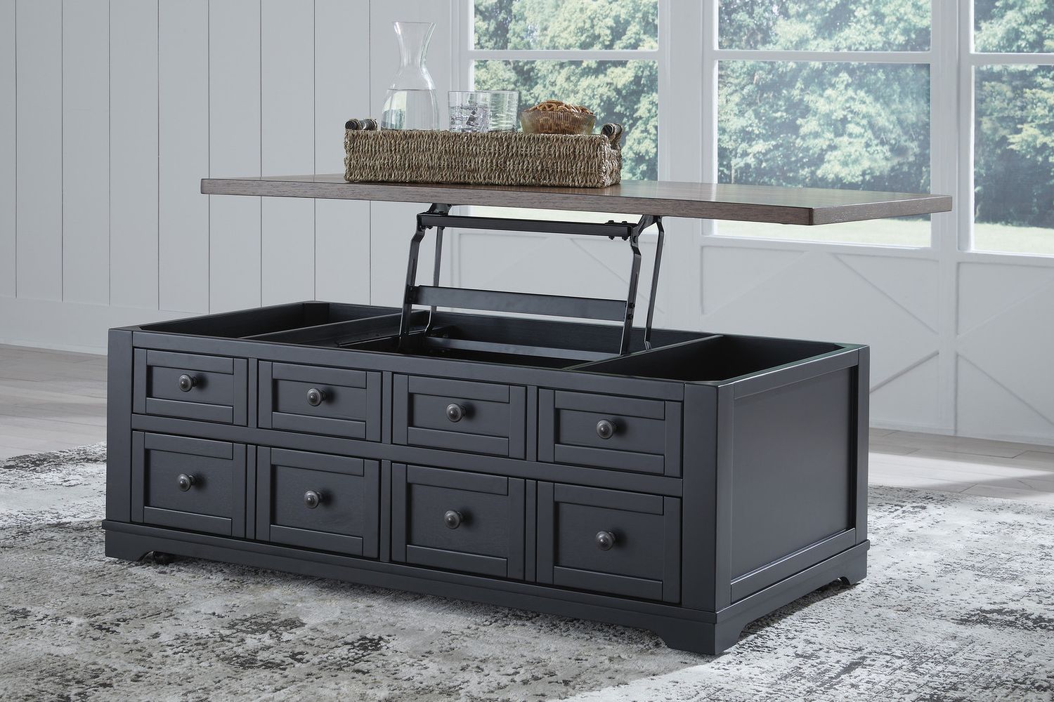 Wildenauer Lift-Top Coffee Table In Brown and Black T6649